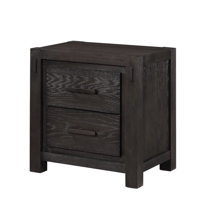 Rustic Contemporary Espresso Nightstand - Canyon Rock