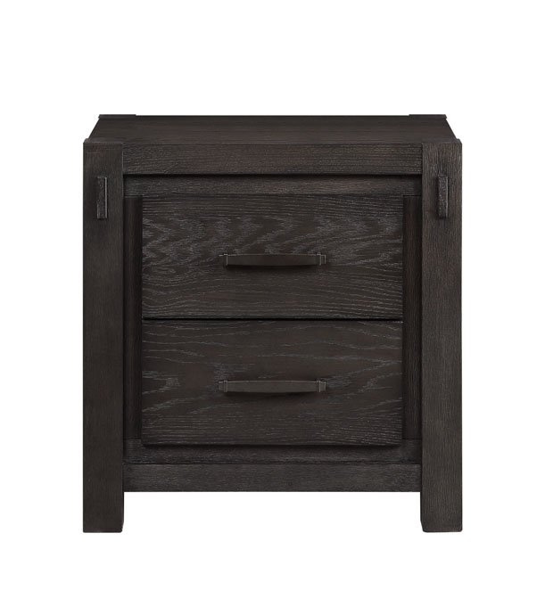 Rustic Contemporary Espresso Nightstand - Canyon Rock-2