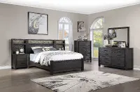 Espresso Brown 4 Piece Queen Bedroom Set - Canyon Rock