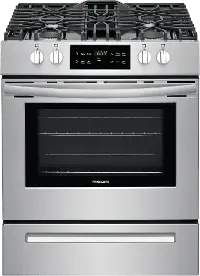 FFGH3051VS Frigidaire 30 Inch Gas Range - 5.0 cu. ft. Stainless Steel