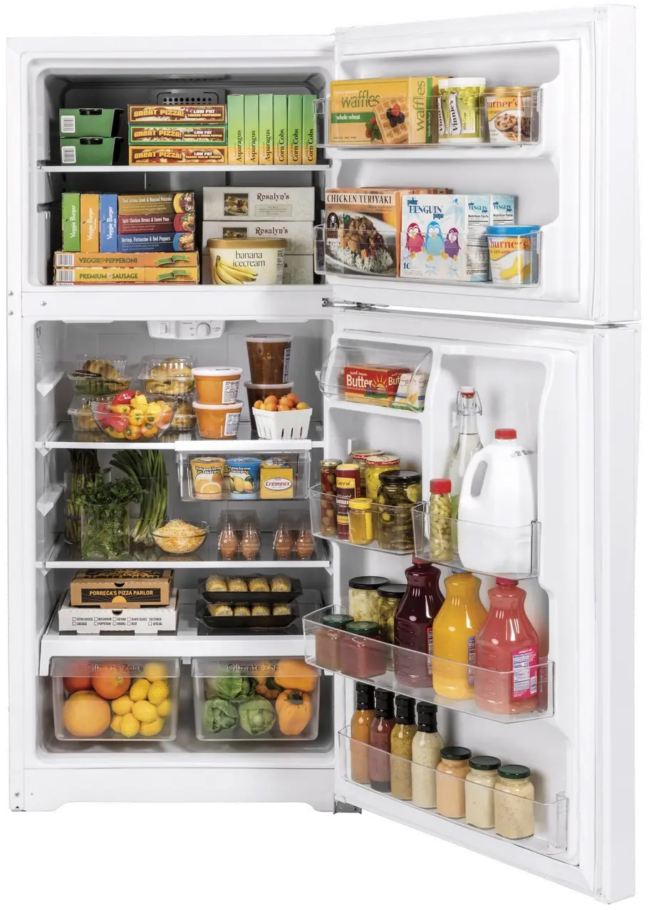 GTS22KGNRWW GE 21.9 cu ft Top Freezer Refrigerator - 33 W White-2