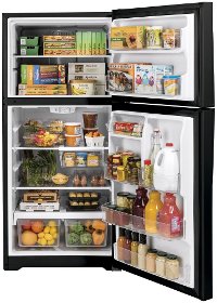GTS22KGNRBB GE 33 Inch Top Freezer Refrigerator - 21.9 cu. ft., Black-3