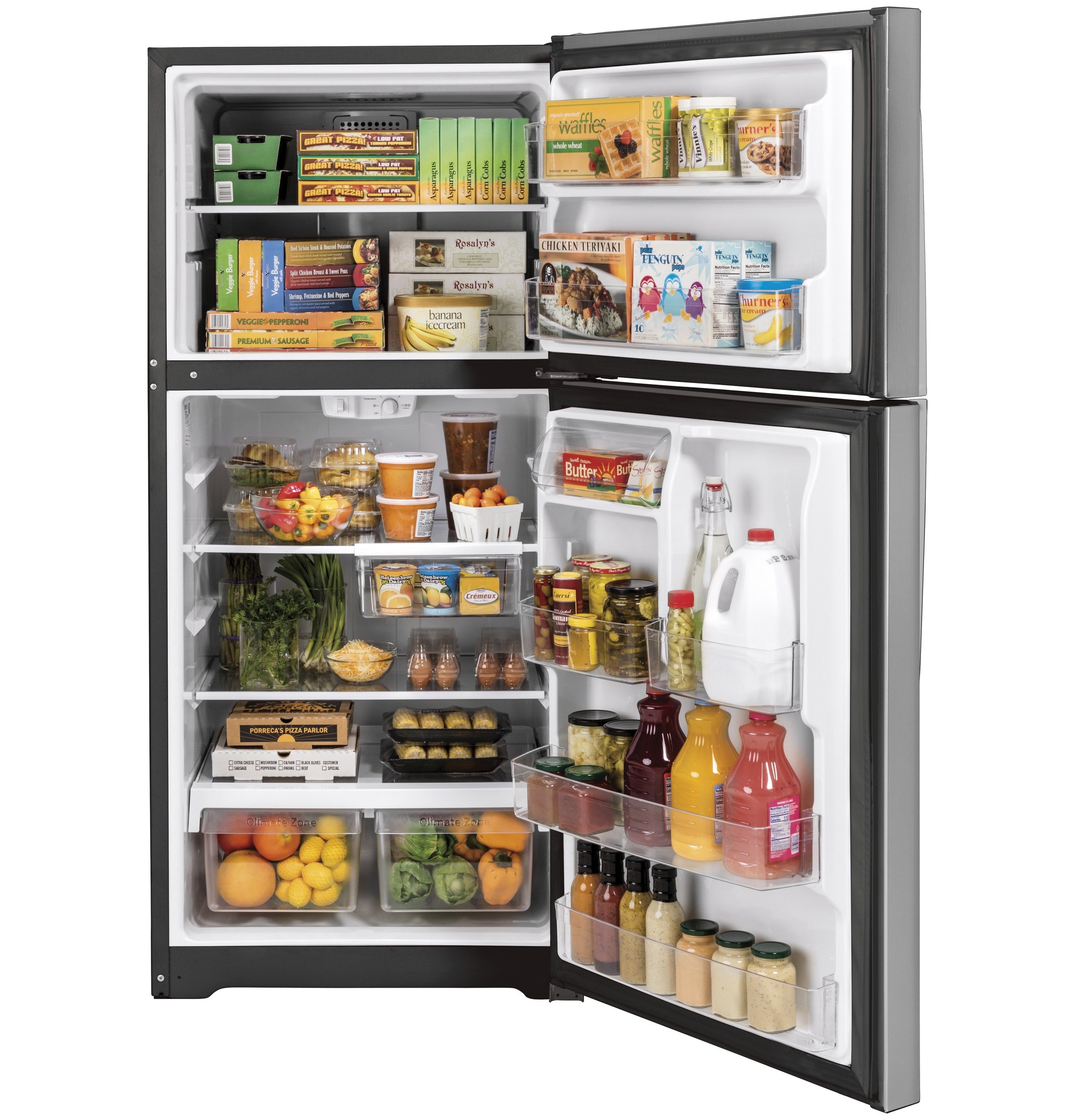 GTS22KSNRSS GE 33 Inch Top Freezer Refrigerator - 21.9 cu. ft., Stainless Steel-2