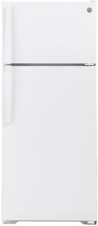 GTS18HGNRWW GE 17.5 cu ft Top Freezer Refrigerator - 28 W White