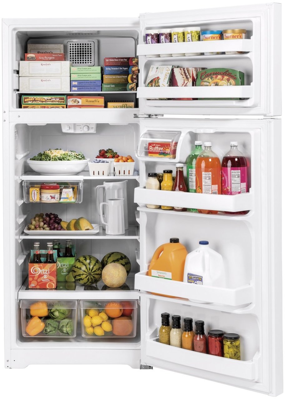 GTS18HGNRWW GE 28 Inch Top Freezer Refrigerator - 17.5 cu. ft. White-2
