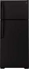 GTS18HGNRBB GE 28 Inch Top Freezer Refrigerator - 17.5 cu. ft. Black