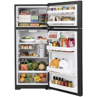 GTS18HGNRBB GE 28 Inch Top Freezer Refrigerator - 17.5 cu. ft. Black-2