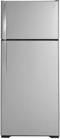 GTS18HSNRSS GE 17.5 cu ft Top Freezer Refrigerator - 28 W Stainless Steel