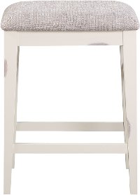 White Upholstered Counter Height Stool - Winslow