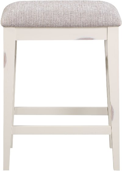 White Upholstered Counter Height Stool - Winslow