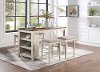 Contemporary White 5 Piece Counter Height Dining Room Set - Winslow