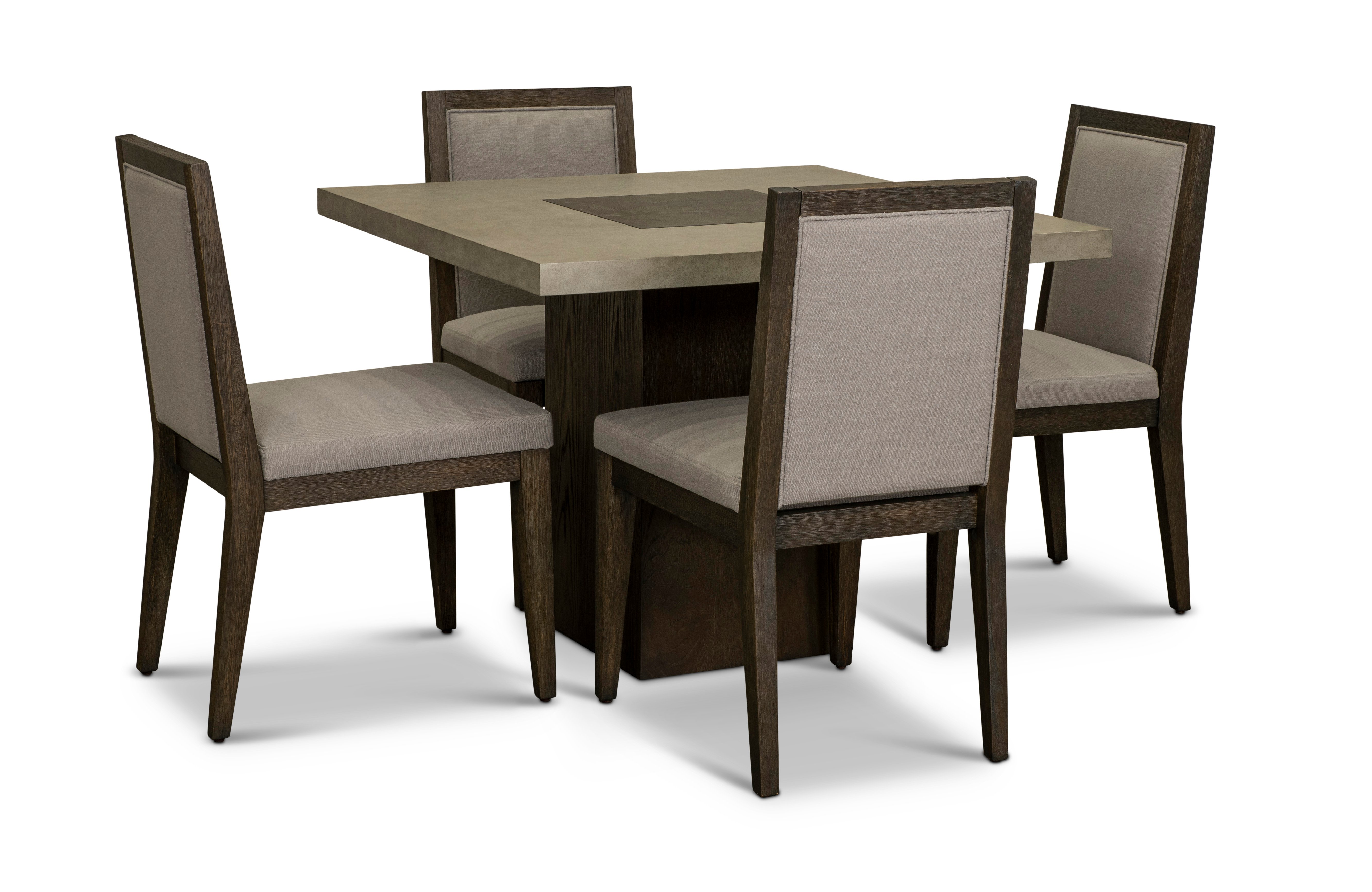 Modesto Modern Dark Brown and Gray 5 Piece Dining Room Set-2