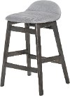 Gray Upholstered 24 Inch Counter Height Stool - Samar