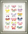 Multi Color Butterfly Kaleidoscope Framed Print Wall Art