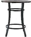 Dark Brown 42 Inch Pub Table - Barrel