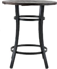 Dark Brown 42 Inch Pub Table - Barrel