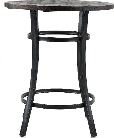 Dark Brown 42 Inch Pub Table - Barrel