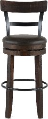 Tobacco Brown 30 Inch Swivel Bar Stool - Barrel