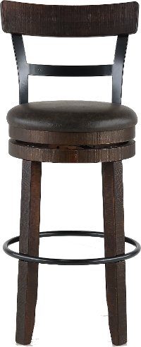 Tobacco Brown 30 Inch Swivel Bar Stool - Barrel