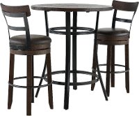 Dark Brown 3 Piece Pub Set - Barrel