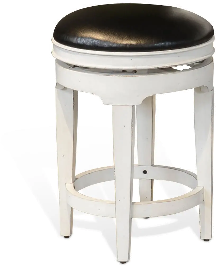 French Country 24 Inch Swivel Counter Height Stool - Bourbon County-1