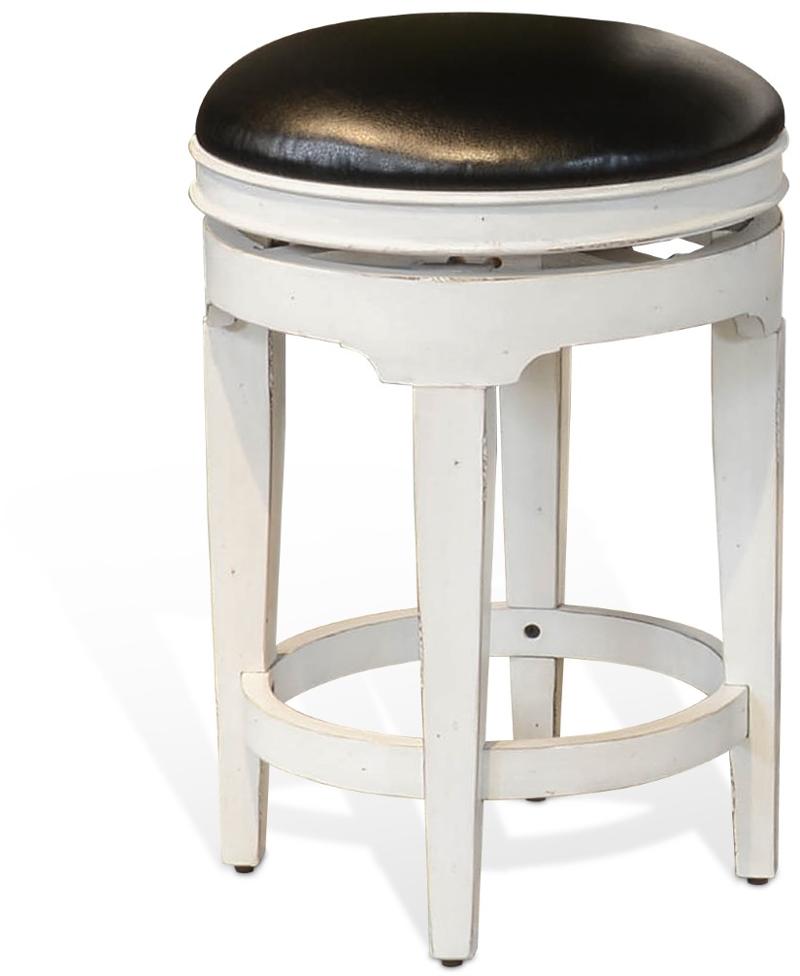 French Country 24 Inch Swivel Counter, 24 Inch White Bar Stools
