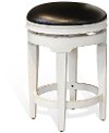 French Country 24 Inch White Two-Tone Swivel Counter Height Stool - Bourbon County