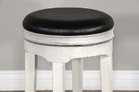 French Country 24 Inch White Two-Tone Swivel Counter Height Stool - Bourbon County-3
