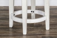 French Country 24 Inch White Two-Tone Swivel Counter Height Stool - Bourbon County-4