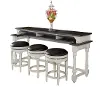 Clearance Two Tone Bar Table Console 4 Piece Set - Bourbon County