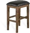 Clearance Doe Valley Rustic Brown Upholstered Bar Stool