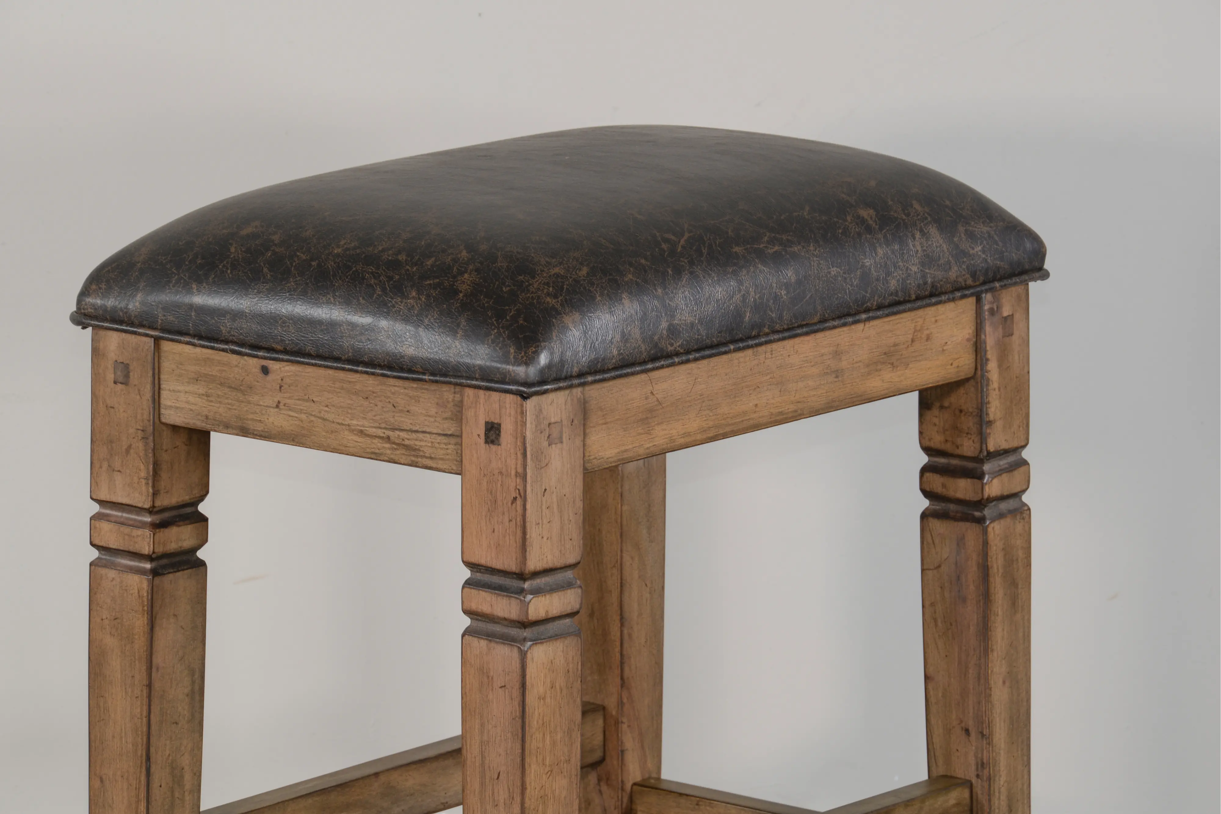 Doe Valley Rustic Brown Upholstered 30 Inch Bar Stool-3