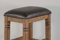 Rustic Brown Upholstered 30 Inch Bar Stool - Doe Valley-3