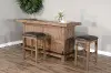 Clearance Doe Valley Rustic Brown 3 Piece Bar Set