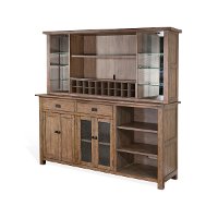 Rustic Brown Dining Room Buffet and Hutch - Doe Valley-2