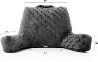 ZZ00SFRP Gray Memory Foam Reading Lounge Pillow - Z Lounge-4