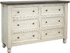 Farmhouse White and Gray Dresser - Stone