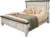 Farmhouse White and Gray Queen Bed - Stone