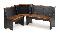 Black and Brown Corner Dining Room Set - Coastal-2