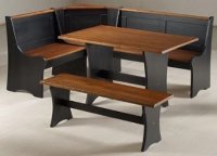 Black and Brown Corner Dining Room Set - Coastal-6