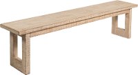 Contemporary Whitewash Dining Bench - Sasha