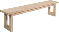 Contemporary Whitewash Dining Bench - Sasha