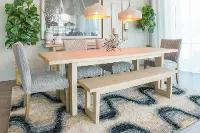 Contemporary Reclaimed Pine 6 Piece Dining Room Set - Sasha