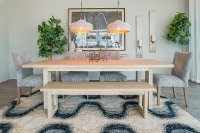 Contemporary Reclaimed Pine 6 Piece Dining Room Set - Sasha-2