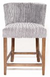Contemporary Gray Upholstered 24 Inch Counter Height Stool - Sasha
