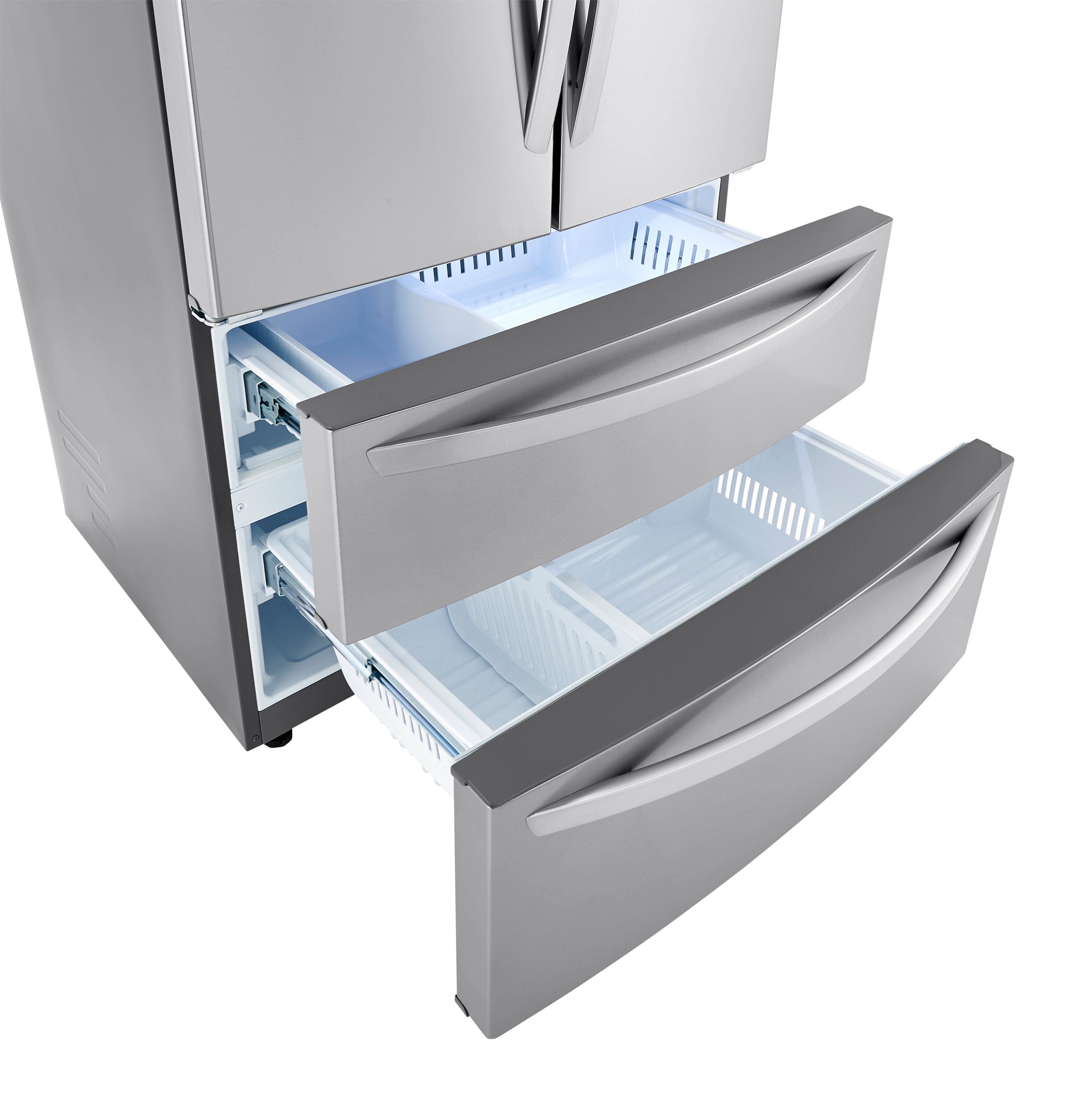 LMWS27626S LG 26.9 cu ft 4 Door French Door Smart Refrigerator - 36 W Stainless Steel-3
