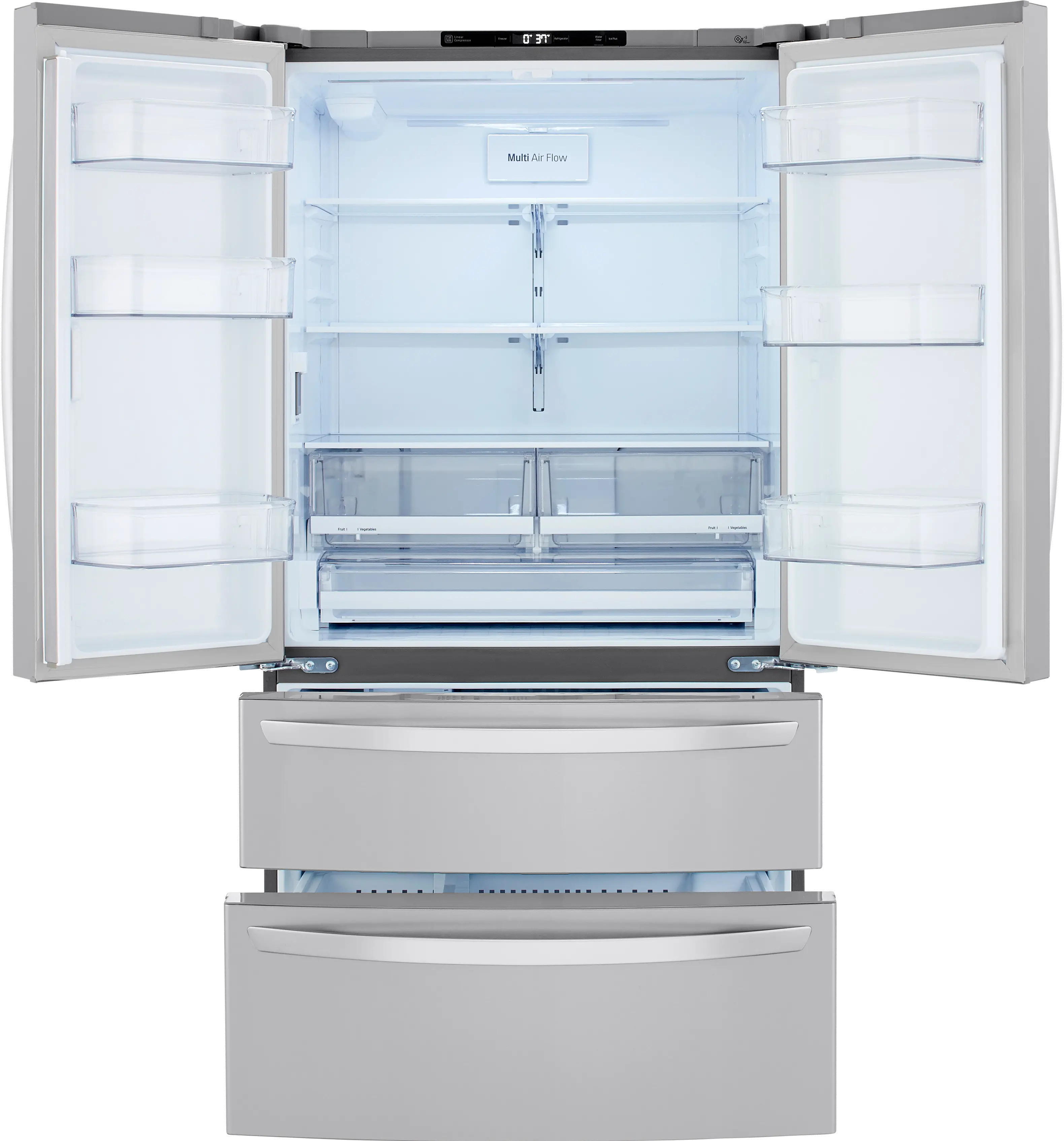 LMWS27626S LG 26.9 cu ft French Door Refrigerator - Stainless Steel-2