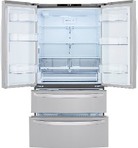 LMXS27626S LG 26.9 cu. ft. 4 Door French Door Smart Refrigerator - 36 Inch Stainless Steel-2