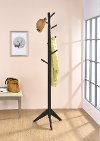 Black Wood Coat Rack