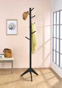 Black Wood Coat Rack